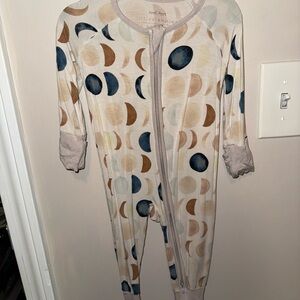 Little Sleepies Moon Phase Zipper Onesie